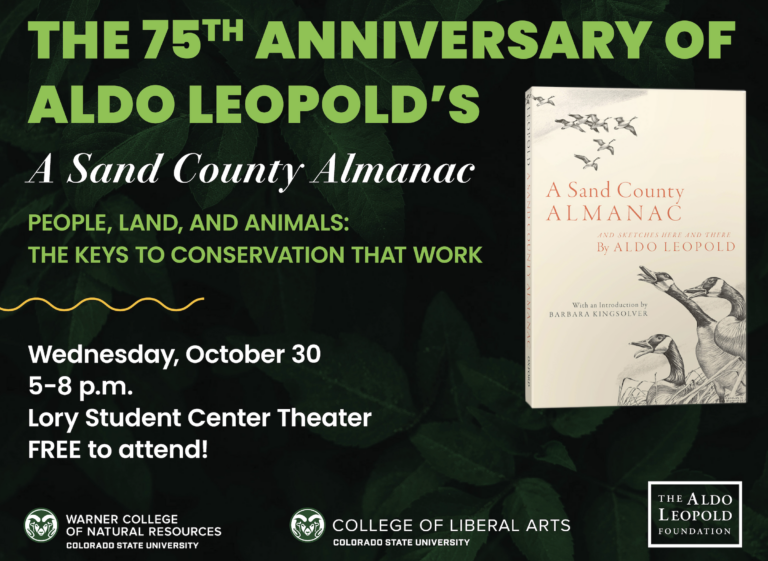 OCTOBER 30: The 75th Anniversary of Aldo Leopold’s “A Sand County Almanac”